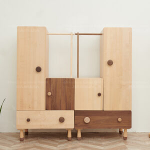 Solid Wood Wardrobe for Kids